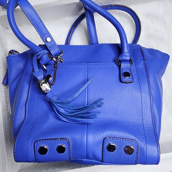 Tignanello lapis Blue pebbled leather satchel - Picture 5 of 12